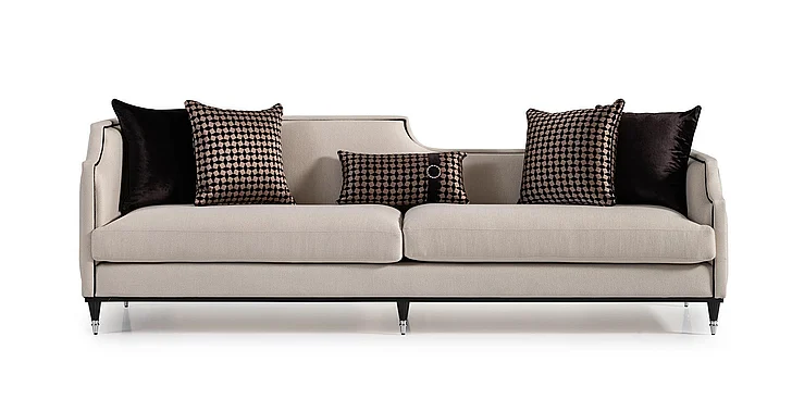 AICO La Francaise Mansion Sofa in Cafe/Black LFR-FRSE816-CAF-805