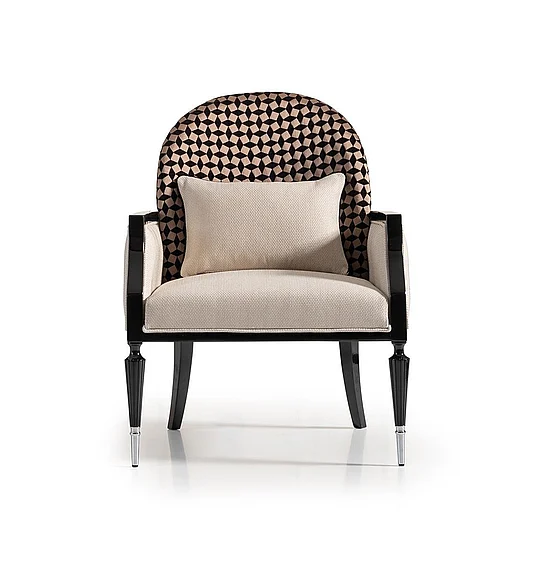 AICO La Francaise Accent Chair in Cafe/Black LFR-FRSE834-CAF-805