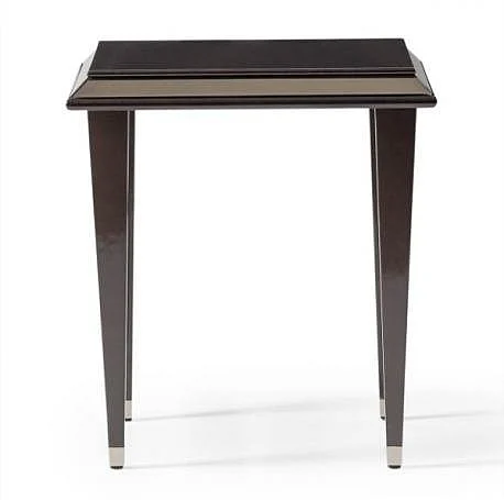 AICO Lousanne Side Table in Glossy Mocha Sand LFR-LUSN202-414