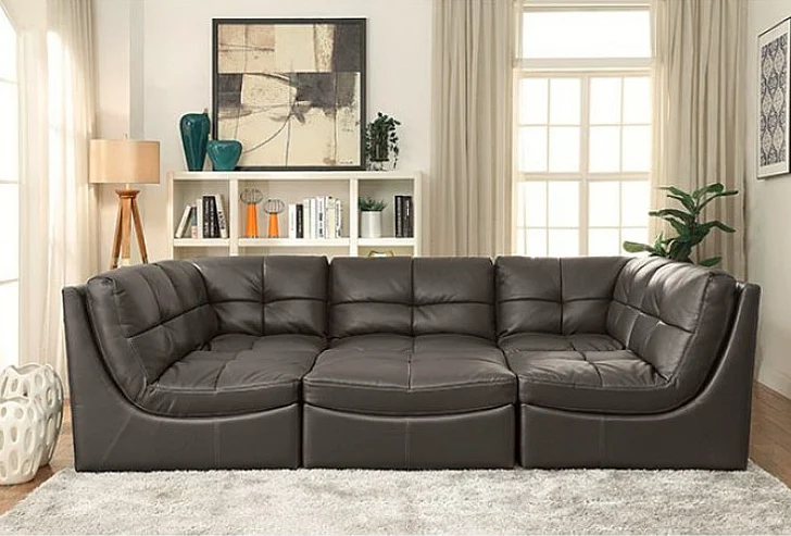 Furniture of America Libbie 6pc Modular Seating Set in Gray CM6456-SET