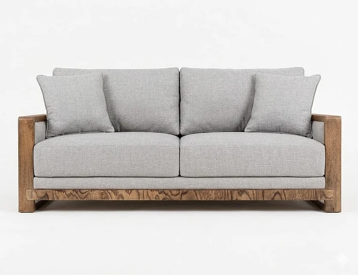 IFD Ancora Loveseat in Light Gray IUP325-LOV-184