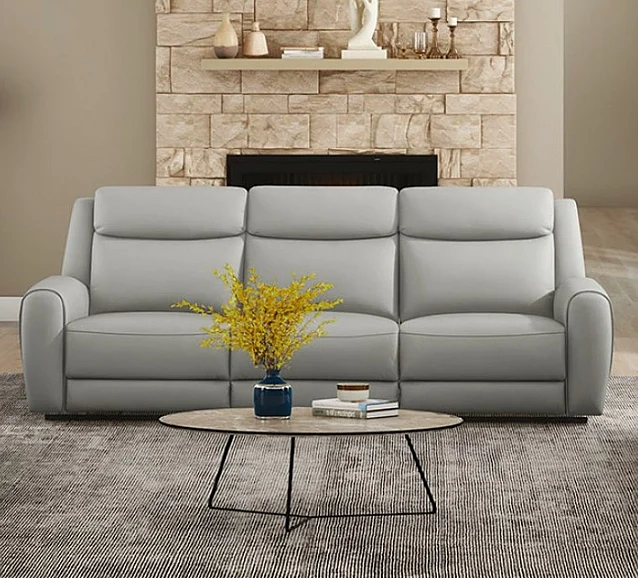 Furniture of America Jacobus Manual Reclining Sofa in Light Gray CM9986LG-SF-M
