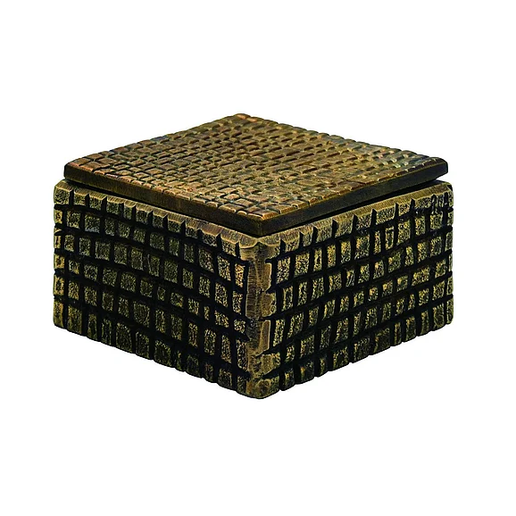 Worlds Away Lizzo Large Brass Aluminum Box LIZZO LG