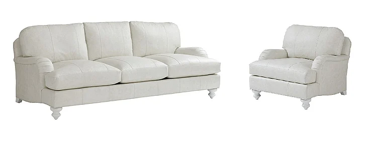 Tommy Bahama Home Ocean Breeze 2pc Gilmore Leather Sofa Living Room Set