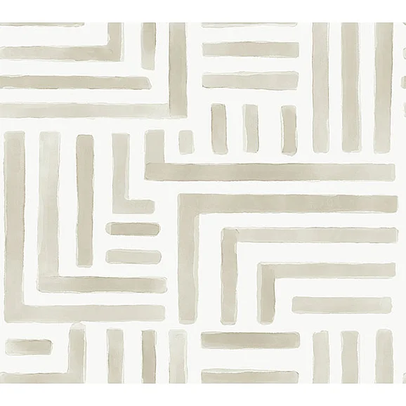 York F18-Lemieux et Cie Signature Painterly Labyrinth Light Neutral Wallpaper LM5362 (Double Roll)