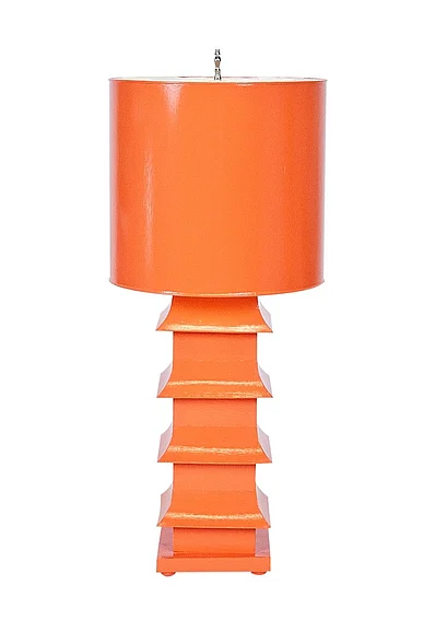 Worlds Away Pagoda Lamp Large LMPHL-OR