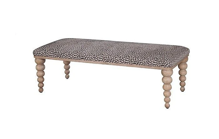 Spectra Home Locust Cocktail Ottoman in Ocelot Midnight CLOSEOUT
