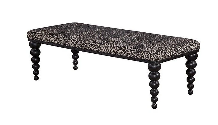 Spectra Home Locust Cocktail Ottoman in Bates Onyx CLOSEOUT