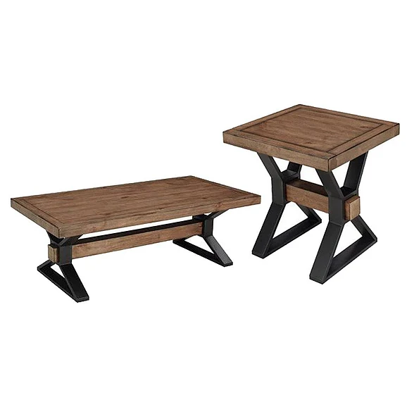 Emerald Home Logan - 8047 2pc Occasional Living Room Set in Brown