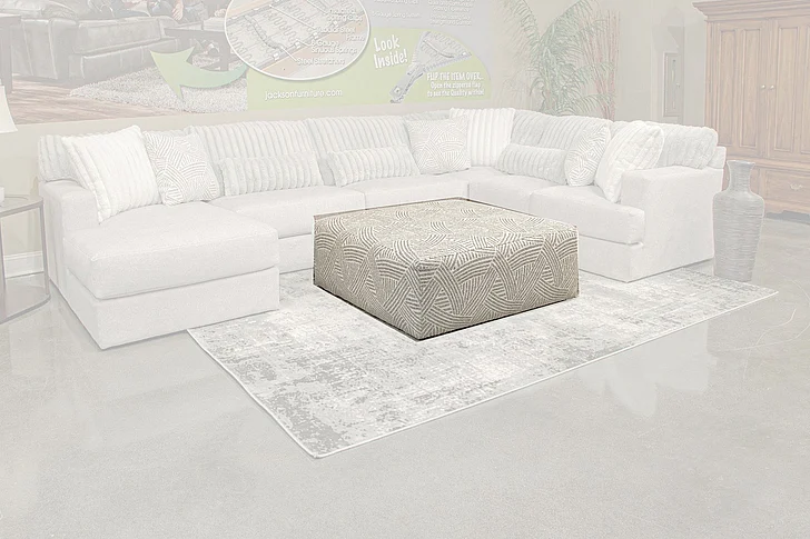 Jackson Logan Cocktail Ottoman in Moonstruck 3303-28/2926-18