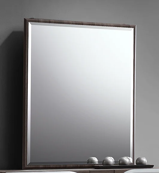 Chintaly London Bevel Edge Mirror in Zebra Wood Grain LONDON-MIR