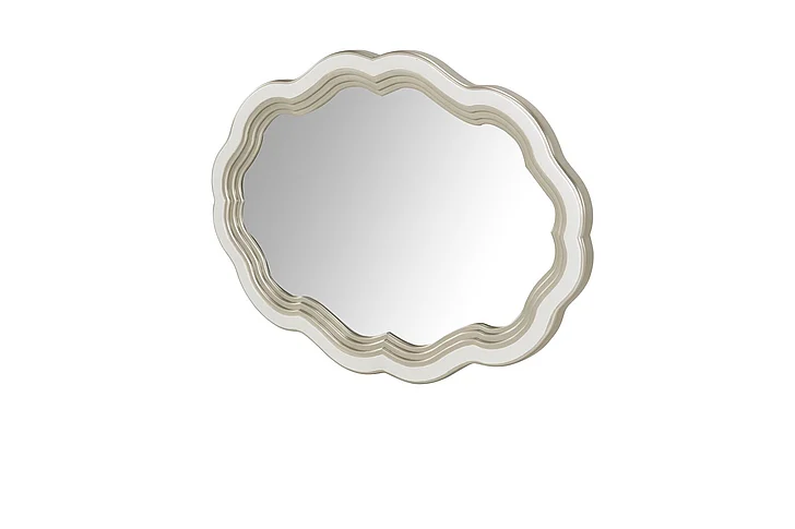 AICO London Place Wall Mirror in Creamy Pearl 9004260-112