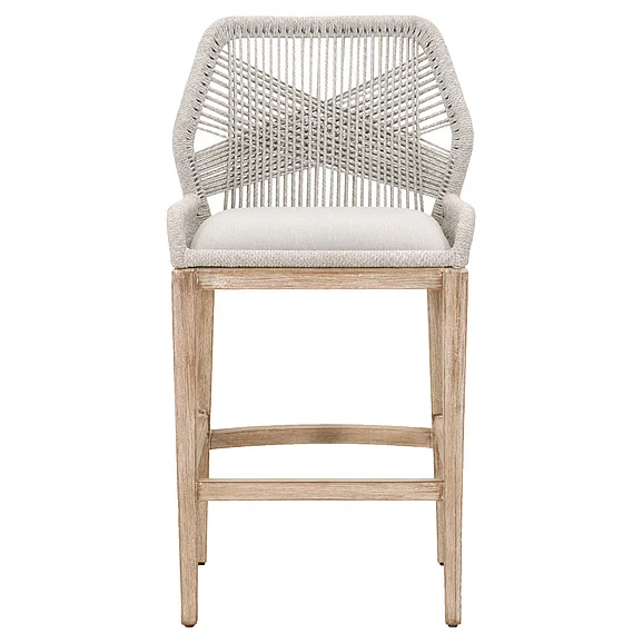 Essentials For Living Woven Loom Barstool in Taupe & White Flat/Natural Gray 6808BS.WTA/PUM/NG