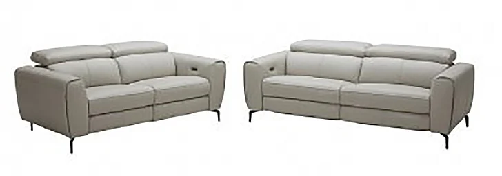 J&M Lorenzo 2pc Living Room Set in Light Grey