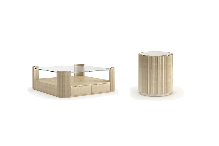 Caracole Love 2pc Occasional Living Room Set in Oracle
