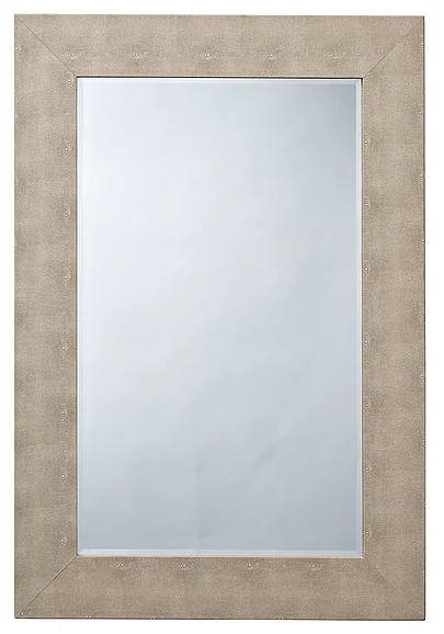 Lifestyle by JY Structure Shagreen Rectangle Mirror, Ivory