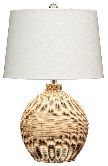 Lifestyle by JY Cape Rattan Table Lamp, Natural