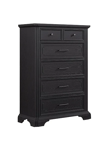 FD Home Lafayette III 5 Drawer Chest in Black 7753-11