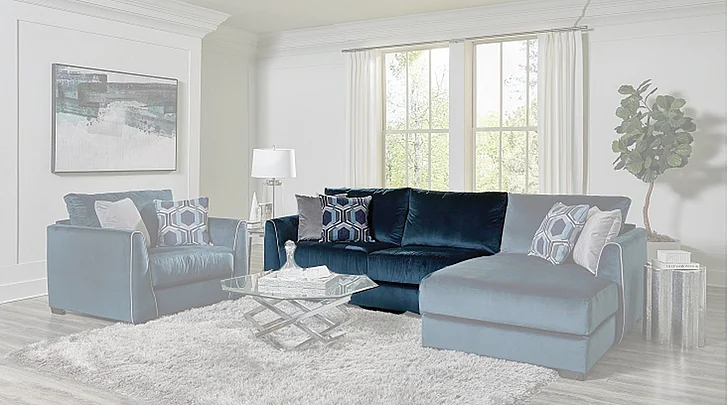 Jackson Jetson LSF Sofa in Nile/Dove 2223-63/1630-43/1630-68