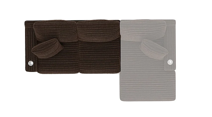 Jackson Comfrey LSF Sofa in Chocolate 3045-63/1998-09