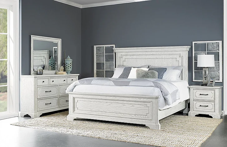 FD Home Lafayette II 2pc Panel Bedroom Set in White 7653