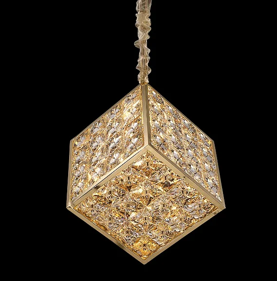 AICO Furniture Lighting Small Cubes Chandelier LT-CH1004-GLD