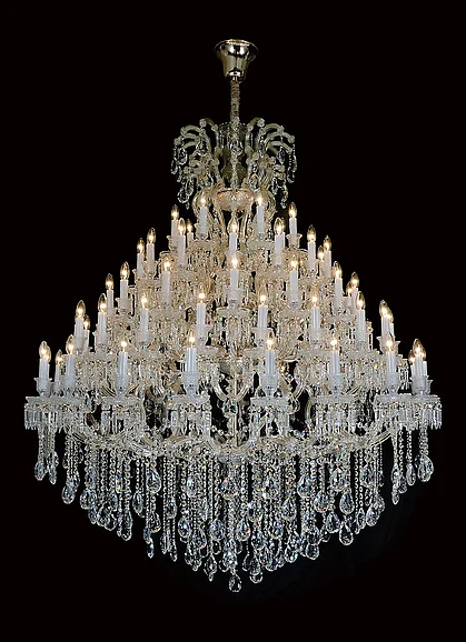 Aico Lighting Grand Versailles 45 Light Chandelier in Clear and Gold LT-CH915-45GLD
