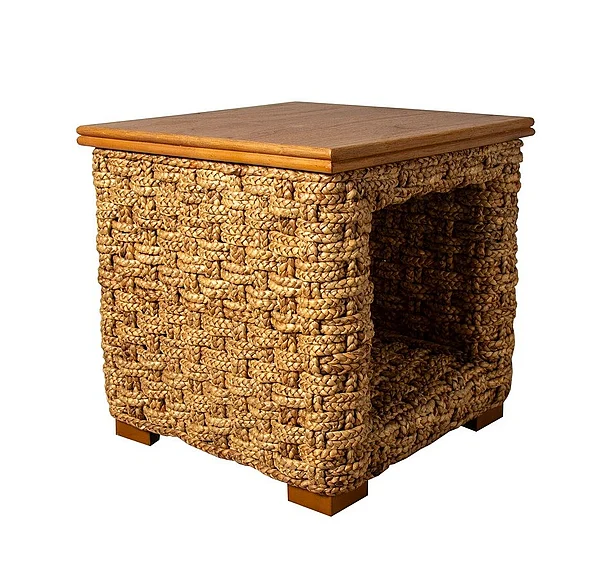 Capris Furniture 310 Lamp Table in Braided Hyacinth LT310 CUSTOM ITEM
