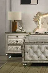 ACME Lucienne 3 Drawer Nightstand in Beige BD02336