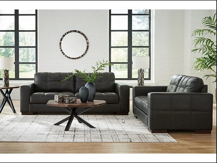 Luigi 2Pc Living Room Set in Thunder
