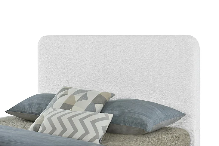 Fashion Bed Group Luna Full/Queen Headboard Only in White Boucle B323405