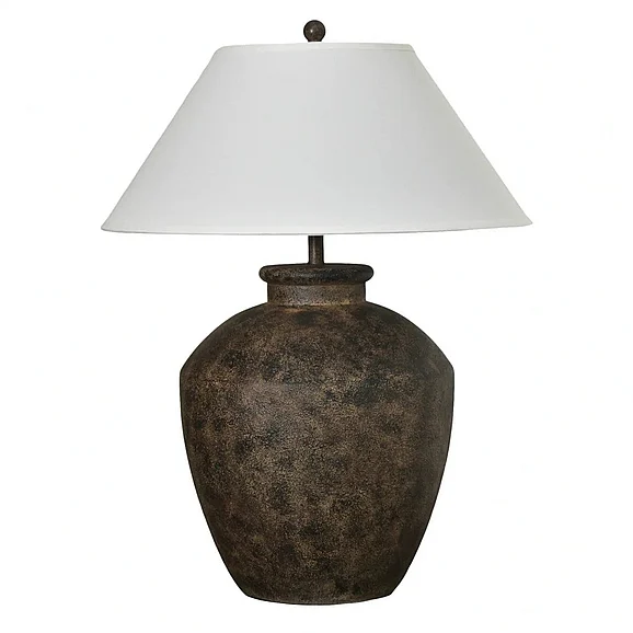 Lux Lighting (Lineage) Terracotta Table Lamp (1 Pack) LUX-152-BLACK