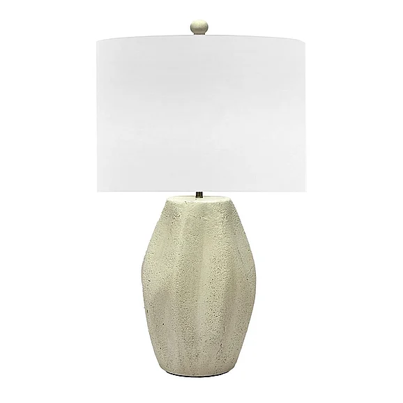 Lux Lighting (Lineage) Milo 25" Table Lamp (Set of 2) Limestone LUX-157-LIMESTONE