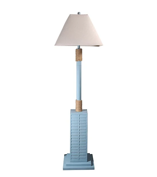 Lux Lighting 63'' Coastal Blue Shutter Floor Lamp - 3 Way Switch LUX-FL-1752-BLUE