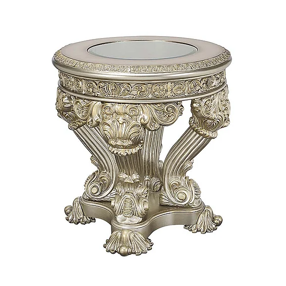ACME Danae End Table in Champagne & Gold LV01203