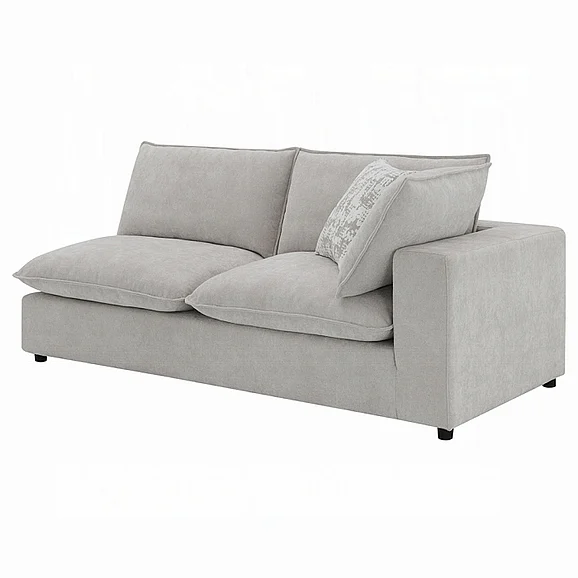 ACME Marisa Modular RAF Loveseat with 2 Pillows in Beige Boucle LV04411