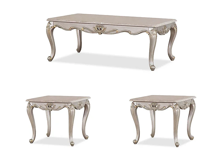 Cosmos Camilla 3pc Occasional Set in Silver