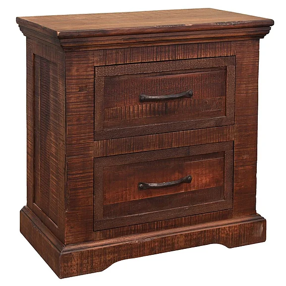 IFD Madeira 2 Drawer Nightstand in Rich Brown IFD1200NTST