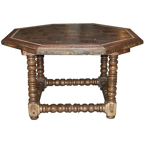 Galerias Arther Mexican Octagon Table in M-15/Dominica