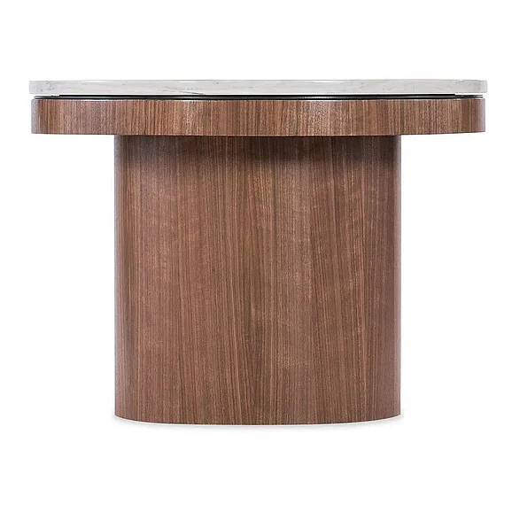 Hooker Furniture Vana Round Side Table in Medium Walnut M09-80113-85 CLOSEOUT
