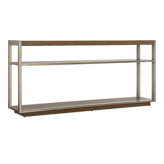 Hooker Furniture Hammon Wood/Metal Square Console Table in Oak M11-80151-89 CLOSEOUT