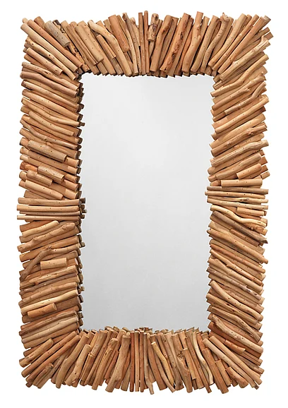Lifestyle by JY Driftwood Rectangle Mirror M132