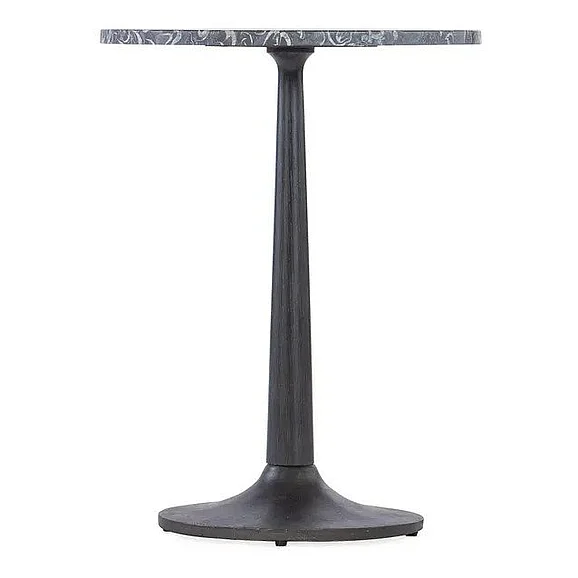 Hooker Furniture Estelle Marble and Metal Drink Table in Black M17-50310-15 CLOSEOUT
