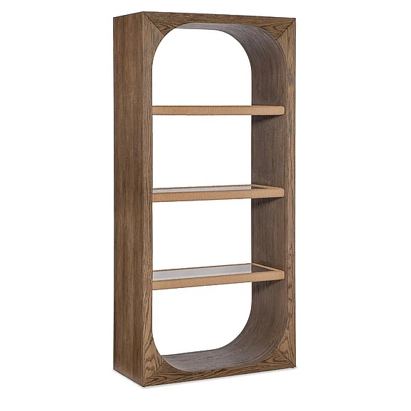 Hooker Furniture Nevis Bookcase in Medium Oak M23-50112-85 CLOSEOUT