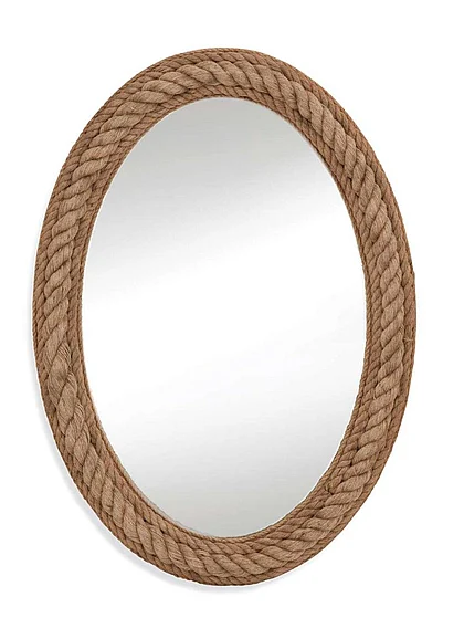 Bassett Mirror Company Pan Pacific Rope Wall Mirror in Jute Rope M3646