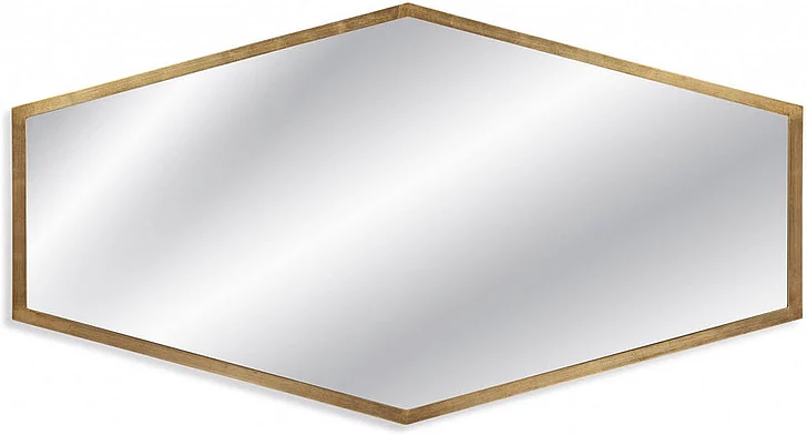 Bassett Mirror Company Hollywood Glam Haines Wall Mirror in Gold Leaf M3927