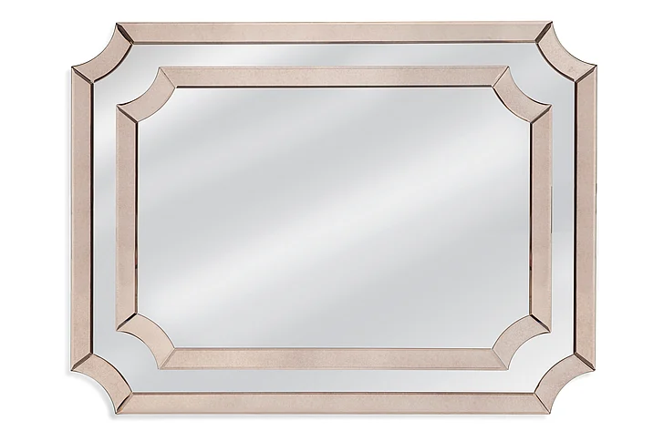 Bassett Mirror Jules Wall Mirror in Clear/Antique Mirror M4065EC