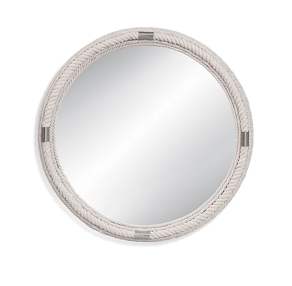 Bassett Mirror Largo Wall Mirror in White Rope M4234