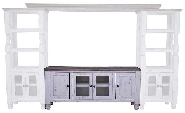 Split Nickel Martha Wall Console Nero White Granite Top MIC-MAR-70TV | M472C
