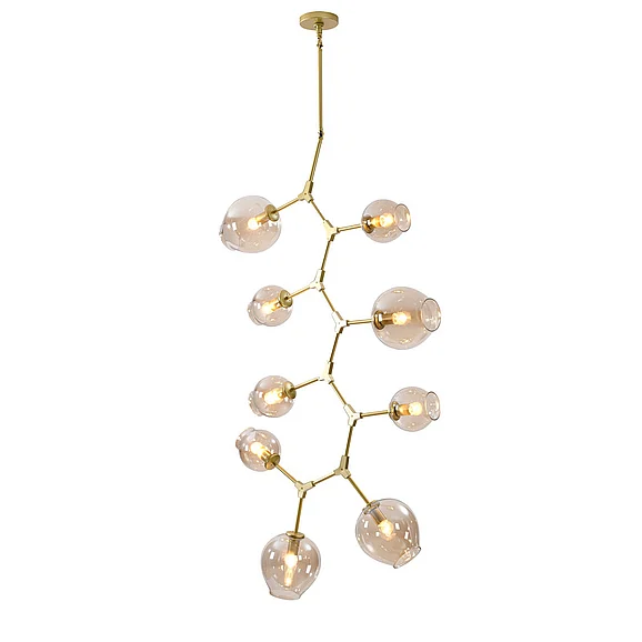 Bethel Gold Frame Branch Light Fixture MA11